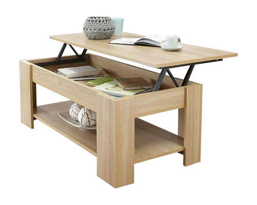 Wooden coffee table lift - wooden,