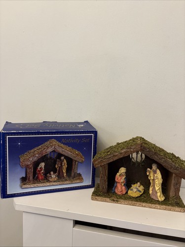 Vintage nativity set christmas - set,