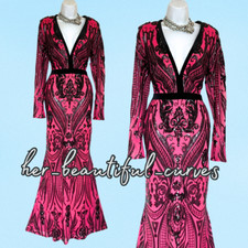 Goddiva SEQUINS MAXI FLOOR LENGTH EVENING OCCASION PARTY DRESS SIZE 14