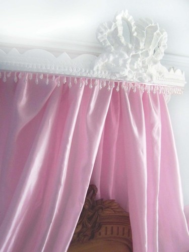 Antique french bed pink - french,