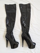 Black Thigh High Platform