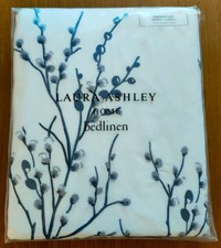LAURA ASHLEY Pussy Willow Sprig Embroidery Midnight King Duvet Cover BNWT!