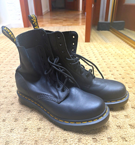 Martens black leather - black,