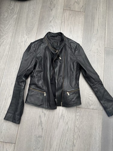 Zara black leather jacket size - zara,
