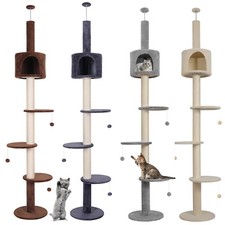 Floor to Ceiling Cat Tree Tower Climbing Activity Center Scratching Post Condo