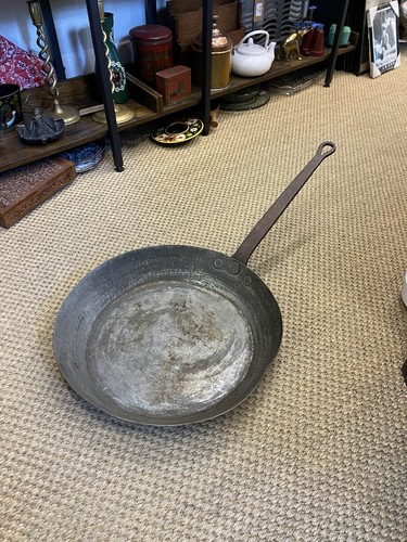 Vintage steel copper frying - vintage,
