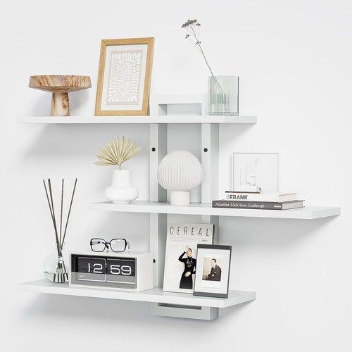 Wooden floating shelves tier - floating, 3-tier