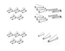 Metal Brooch Backs Bar Pins Silver Coloured 15mm 20mm 30mm 35mm 40mm 45mm