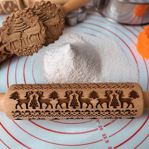 Wooden christmas embossing - wooden,