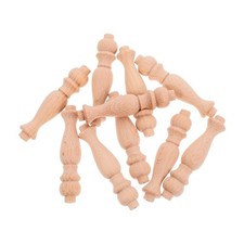  10 Pcs Wood Spindles for Crafting Railing Balusters Staircase Interior