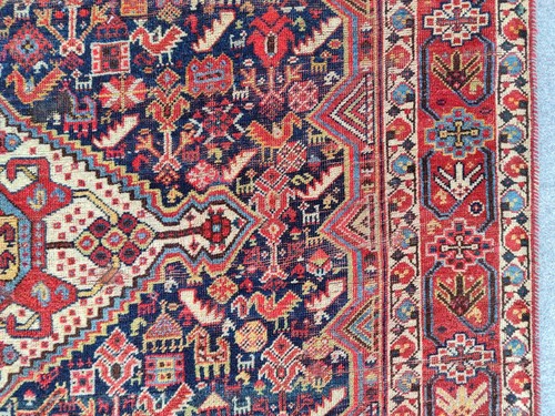 Navy antique rug 5x7 - navy,