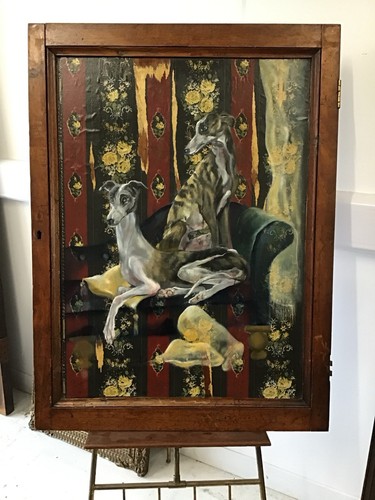 Vintage oil painting - vintage, of
