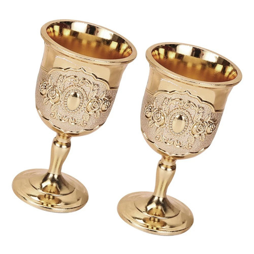 Pcs embossed golden goblets - pcs,