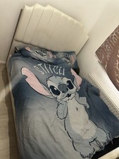 White double faux leather