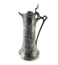 Rare Art Nouveau pewter carafe/claret jug from Germany