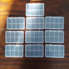 Job Lot of 10 Small 8 Compartment Storage Boxes