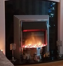 Electric Fire with Marble Hearth And Surround Included