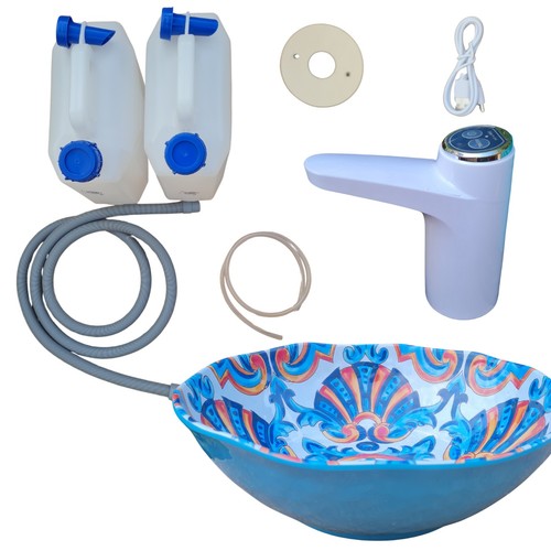 Sink plastic round campervan - sink,