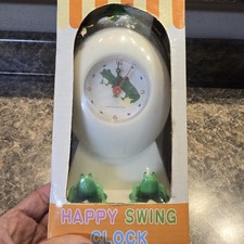 NOS Moving Frog Clock Vintage