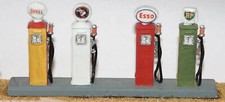4 Retro Petrol Pumps F115 UNPAINTED OO Scale Langley Models Kit 1/76 Scenery
