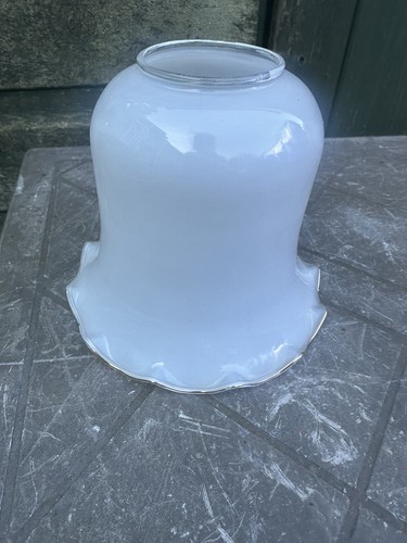 Vintage white milk glass tulip - milk,
