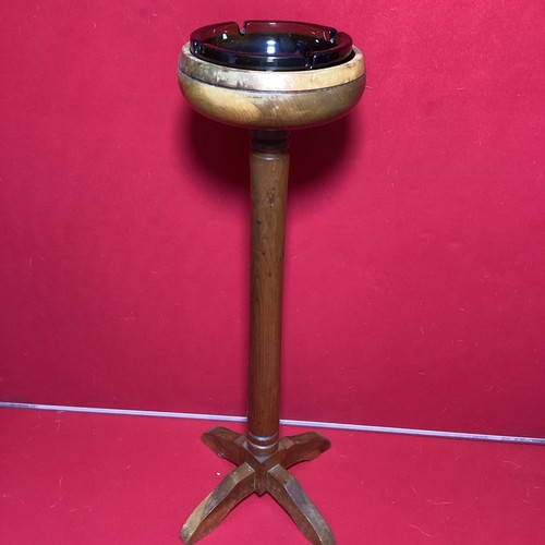 Floor standing wooden ashtray - floor,