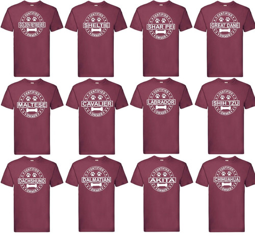Dog owner shirt maroon - dog,