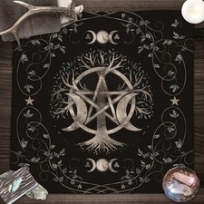 Black Gold Pentagram Tree Of