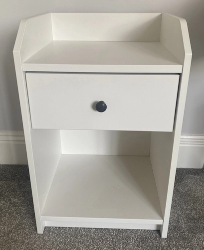 Ikea hauga white bedside - white, table