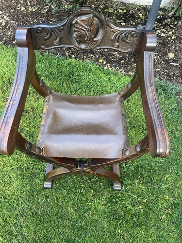 Antique savonarola style chair - antique,