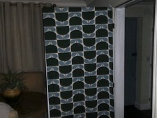 orla kiely block stem jade   pair  of  curtains   46 ins wide  x  90  ins long