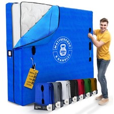 Blue California King Mattress Bag With Handles Water Resistant Durable Protec...