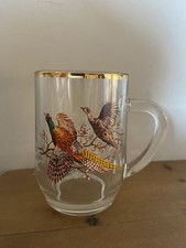 Vintage Pheasant Tankard Retro Beer Glass/Tankard c1950s