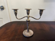 Vintage Silver Plated Candelabra 3 Arm Candle Holder Candlestick