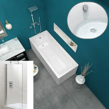 Modern Square White Bath Tub Single Ended 1700mm, 1500.1400 x 700mm  Bath Panels