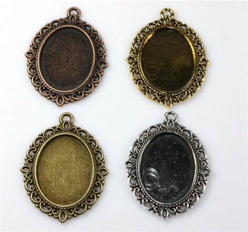 Oval cabochon tray - cabochon, settings