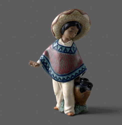 Lladro pedro with jug boy - "pedro, jug"