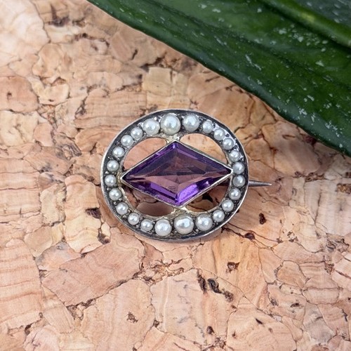 Antique silver amethyst - antique,