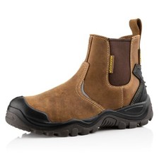 Buckler Safety Dealer Boots - Dark Brown - Waterproof Leather Uppers - BSH006