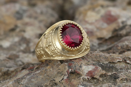 Solid gold college ring - college,