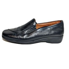 Pitillos Women’s Sz 8.5 39 Black Leather Loafer Shoes Blanco & Negro  EUC Spain