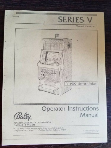 Bally slot machine v1000 - machine, /