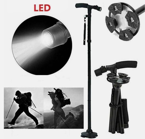 Foldable walking stick with - stick,