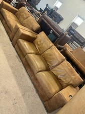 DFS Tan Real Leather Three And