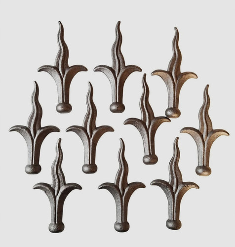 Metal flame rail - rail, heads
