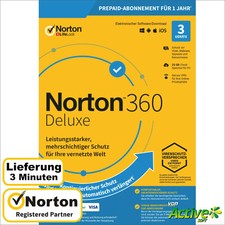 Norton 360 Deluxe 2025 3 Devices | PC, Mac, Android, iOS | Internet Security DE License