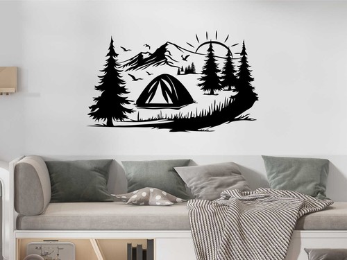 Camping car nature wall - camping,