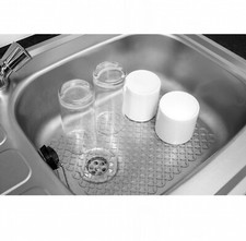 Sink Draining Mat Anti Slip Drainer Scratch Protector Liner Clear Kitchen Tidy