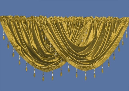 Curtain pelmet swags crushed - pelmet,