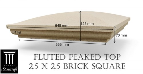 Cast stone pier cap - cast,